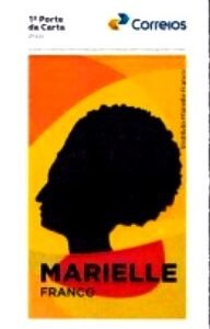 Selo postal do Brasil de 2023 Marielle Franco M
