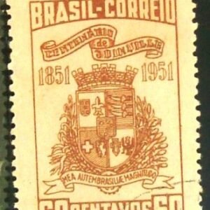 Selo postal de 1951 Cidade de Joinville U