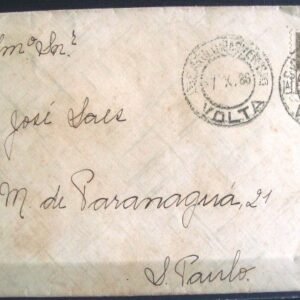 Envelope Circulado em 1936 Araraquara x São Paulo