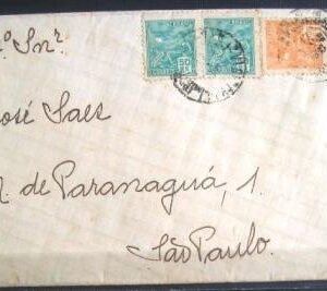 Envelope circulado em 1936 entre Tupi Paulista x São Paulo