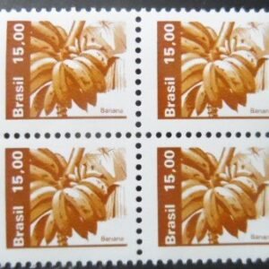 Quadra de selos postais do Brasil de 1983 Bananas M QD
