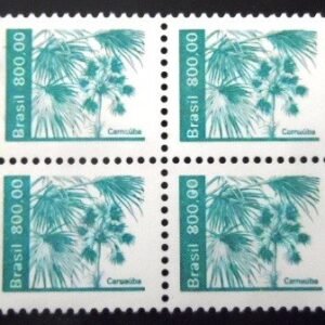 Quadra de selos postais do Brasil de 1984 Carnaúba M QD