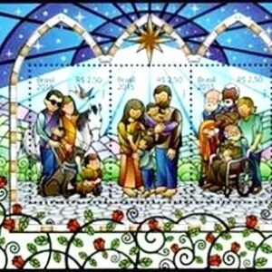 Bloco postal do Brasil 2015 Natal