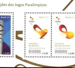 Bloco postal do Brasil de 2016 Jogos Paralímpicos Rio 2016 M