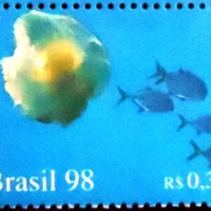 Selo postal do Brasil de 1998 Submarine Fish M
