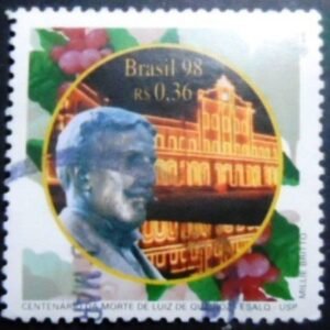 Selo postal do Brasil de 1998 Luiz de Queiroz N