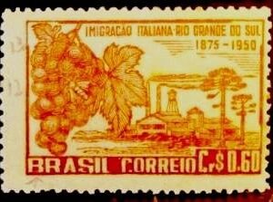 Selo postal comemorativo do Brasil de 1950 - C 251 U