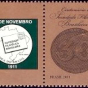 Selo postal do Brasil de 2011 Sociedade Filatélica Brasileira com vinheta M V