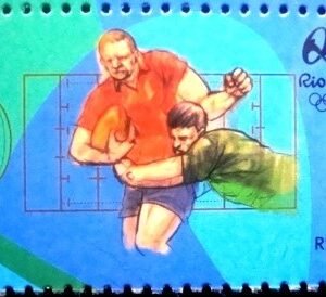 Selo postal do Brasil de 2015 Rugby M