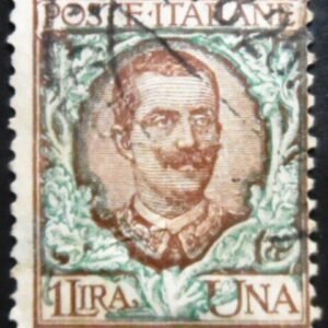 Selo postal da Itália de 1901 Vittorio Emanuele III 1