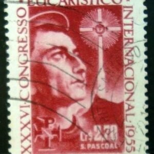 Selo postal comemorativo do Brasil de 1955 - C 366 U