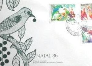 FDC nº 408 de 1986 Pássaros e Jesus