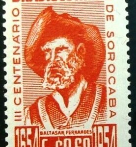 Selo postal Comemorativo do Brasil de 1954 - C 343