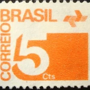 Selo postal do Brasil de 1972 Cifra 5 N