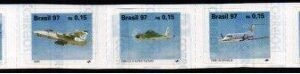 Se-tenant do Brasil de 1997 Aviões Brasileiros