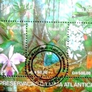 Bloco postal do Brasil de 1991 LUBRAPEX 91 MCC
