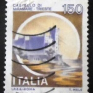 Selo postal da Itália de 1980 Miramare Castle U