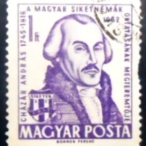 Selo postal da Hungria de 1962 András Cházár