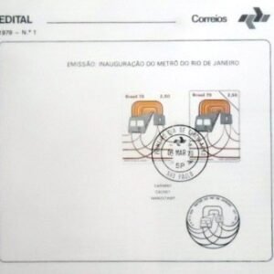Edital de Lançamento nº 1 de 1979 Inauguração do Metrô do Rio de Janeiro 5866