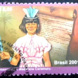 Selo postal do Brasil de 2001 Madalena Caramuru MCC