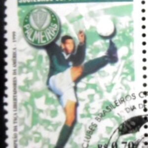 Selo postal do Brasil de 2001 Sociedade Esportiva Palmeiras MCC