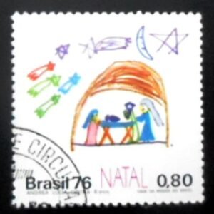 Selo postal do Brasil de 1976 Manjedoura MCC