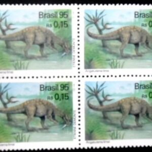Quadra de selos postais do Brasil de 1995 Angaturama Limai M QD
