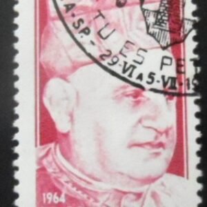 Selo postal do Brasil de 1964 Papa João XXIII MCC