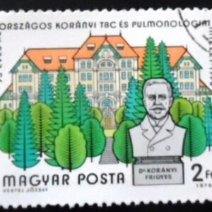 Selo postal da Hungria de 1976 Korányi Sanitarium MCC