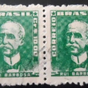 Par de selos postais do Brasil de 1964 Rui Barbosa 10 U PR