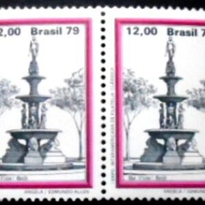 Par de selos postais do Brasil de 1979 Chafariz da Boa Vista M PR