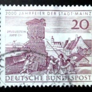 Selo postal da Alemanha de 1962 Drusus U