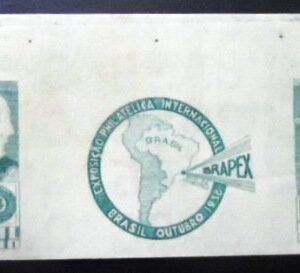 Par de selos postais do Brasil de 1938 1ª BRAPEX M PR