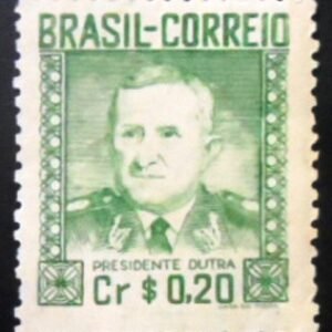 Selo postal do Brasil de 1947 Gaspar Dutra 20 A
