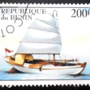 Selo postal do Benin de 1999 Sampan NCC
