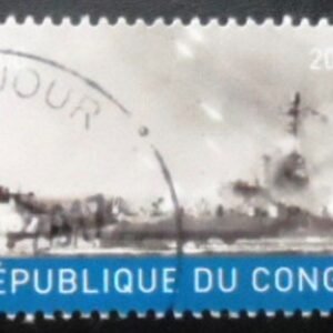 Selo Cinderela (Não Oficial) da République du Congo de 2017 Navios de Guerra 6 MCC