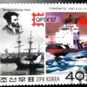 1987 - Jacques Cartier his ship “Grande Hermine” and “Terry Fox”