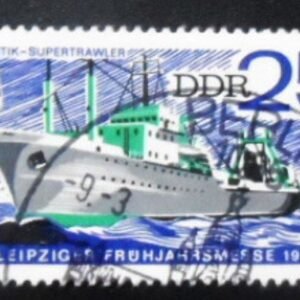 Selo postal da Alemanha Oriental de 1976 Supertrawler of the Atlantik Series U