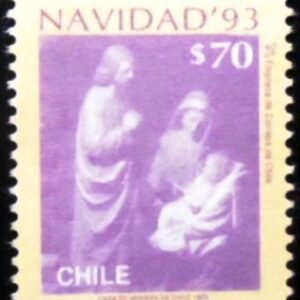 Selo postal do Chile de 1993 Christmas 93 M