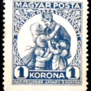 Selo postal da Hungria de 1921 Homecoming soldier N