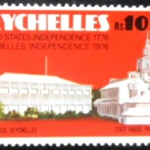 Selo postal de Seicheles de 1976 Seychelles and Independence Hall M
