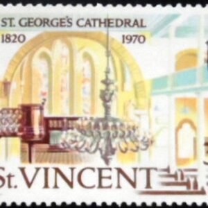 Selo postal de São Vicente e Granadinas de 1970 Interior of St George's Cathedral M