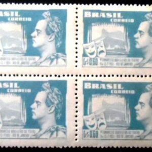 Quadra de selos postais do Brasil de 1951 João Caetano M QD