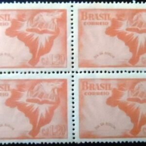Quadra de selos postais do Brasil de 1951 Dia da Bíblia M QD