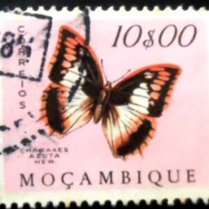 Selo postal de Moçambique de 1953 Flame-bordered Emperor U