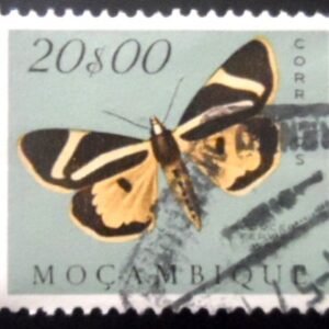 Selo postal de Moçambique de 1953 Fervid Tiger U