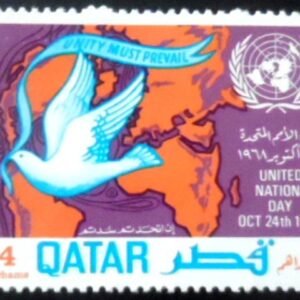 1988 Selo postal do Qatar de 1968 Dove of Peace M
