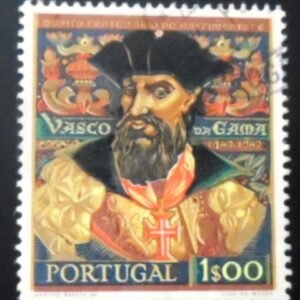Selo postal de Portugal de 1969 Vasco da Gama U
