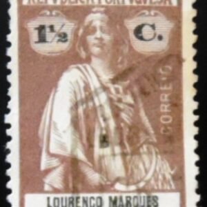 Selo posal de Lourenço Marques de 1915 Ceres 1½ U