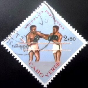 Selo postal de Cabo Verde 1962 Boxing U
